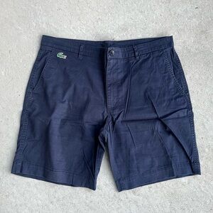 Lacoste Blue Flat Front Shorts
